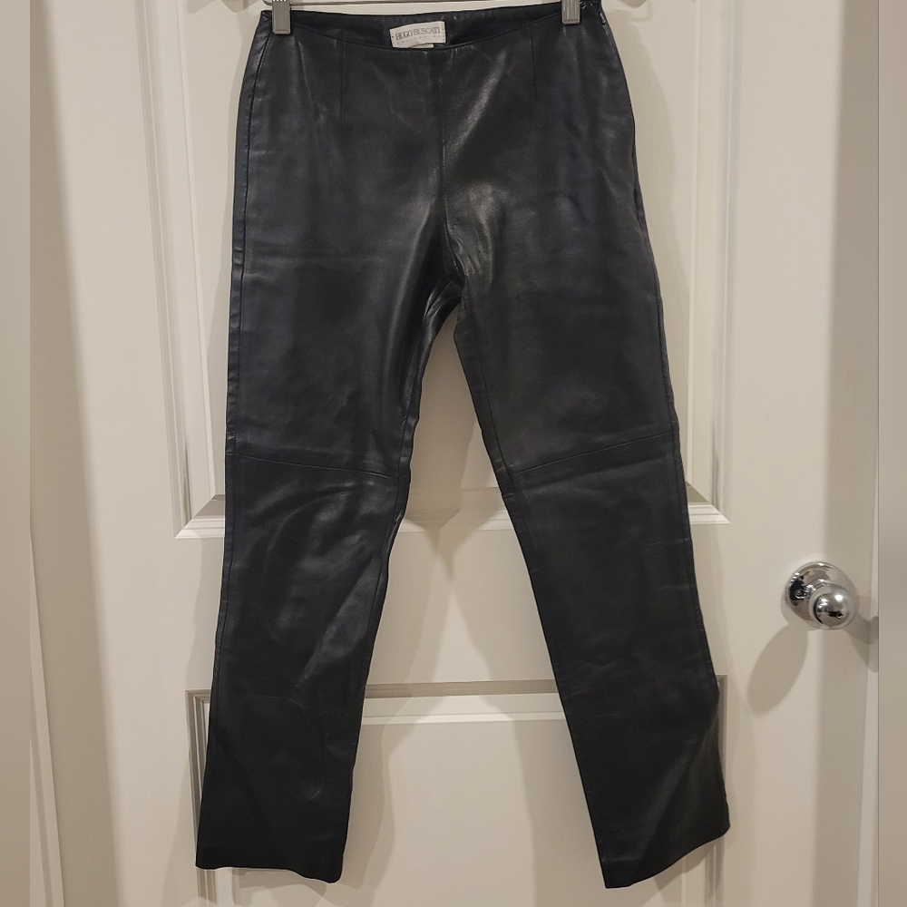 Hugo Buscati Leather Lined Pants Size 2 Petite